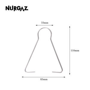 NURGAZ – support de bouteille de gaz en acier inoxydable, support réglable pour réchaud de camping, porte-cartouche, argent 08054 - Product Image 2