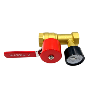 Vanne d'inspection en laiton DN25 K115 pour sprinkler d'incendie avec manomètre, vanne de test d'eau terminale DN25 de 1 pouce pour système d'incendie - Product Image 2