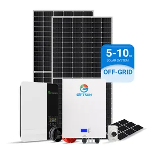 Kit de panneau solaire 10000w Générateur d'énergie 5KW hors réseau 10kw Systèmes d'énergie solaire domestique