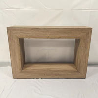 Table console rectangulaire moderne classique en bois grainé, style ferme, avec rangement, pour entrée, hôtel, villa, salon, appartement, mobilier de maison