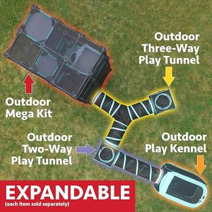 Tenda Pop-Up per Animali da Esterno con <span class=keywords><strong>Tunnel</strong></span> Pieghevoli per Gatti, Recinto per Gatti da Interno, Prodotti per Animali con Motivi di Cani e Gatti, Imballaggio in Cartone - Product Image 3