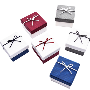 Eco-Friendly Rigid Jewelry Packaging <b>Box</b> for Bracelet Necklace Watch Customizable Wax Coated Paper Bowknot <b>Gift</b> <b>Box</b> Light Luxury - Product Image 1