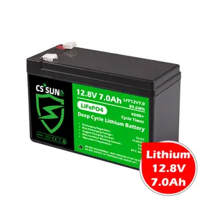 CSSUN 12 В 7AH литиевая батарея длительного цикла со встроенным BMS для домашнего использования Callie LFP12V60