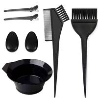 Kit professionnel de coiffure pour salon : outils de coloration capillaire, bol mélangeur, pinceaux, bonnet de protection et pinceau applicateur de teinture