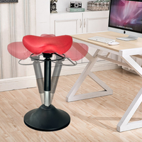 Tabouret ergonomique compact à bascule pour une assise active, chaise de bureau peu encombrante pour espace de coworking