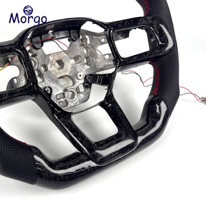 Accesorios Interiores para Ford, Volante de Fibra de Carbono Forjado Personalizado para Mustang GT 350 500 Shelby 2024+, Estilo Racing - Product Image 6