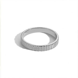 Anillos de Plata de Ley 925 con Diseño Minimalista Dylam, Textura de Oro de 18K y Rodio, para Uso Diario, Regalos, Aniversarios, Cumpleaños, Ofertas - Product Image 1
