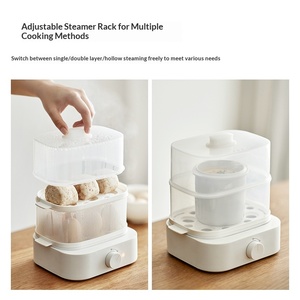 <span class=keywords><strong>Cuiseur</strong></span> à œufs et <span class=keywords><strong>cuiseur</strong></span> <span class=keywords><strong>vapeur</strong></span> électrique Olayks à double couche, multifonctionnel, mini machine à œufs bouillis pour la maison - Product Image 3