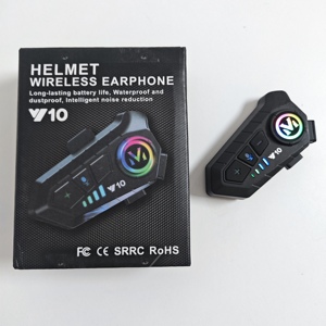 Auriculares <span class=keywords><strong>para</strong></span> Casco de Motocicleta Y10, Impermeables IPX6, Reducción de Ruido, Intercomunicador Inalámbrico, Auriculares <span class=keywords><strong>para</strong></span> Compartir Música, <span class=keywords><strong>para</strong></span> Conducir al Aire Libre - Product Image 1