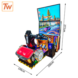 Simulateur de conduite pour salle d'arcade, équipement de divertissement, volant de course automobile, machine de jeu vidéo à monnayeur 42 pouces - Product Image 4