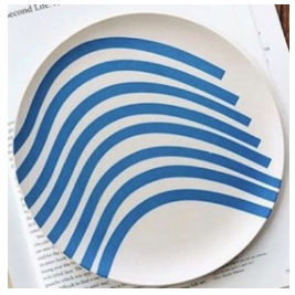 Platos de postre de fibra de bambú, azul y <span class=keywords><strong>blanco</strong></span>, cargador, <span class=keywords><strong>precio</strong></span> de fábrica, proveedor - Product Image 4