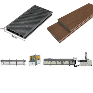Máquina de fabricación de perfiles de plástico y madera, proceso compuesto de plástico, polietileno, HDPE, WPC
