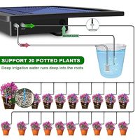 Ensemble d'équipement d'irrigation automatique d'économie d'eau système d'irrigation de jardin solaire, bricolage plantes à la maison arrosage automatique irrigation goutte à goutte