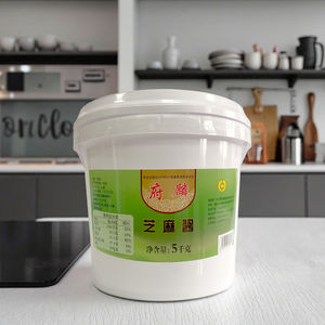 Pâte de <span class=keywords><strong>sésame</strong></span> pure blanche de 5kg pour le pain et les plats froids, certifiée halal casher et HACCP, emballée dans une boîte à bouteilles <span class=keywords><strong>ou</strong></span> en vrac - Product Image 1