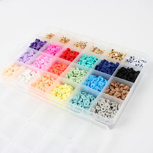 <span class=keywords><strong>Kit</strong></span> de bijoux, perles rondes en argile, pièces d'espacement de 6mm, <span class=keywords><strong>Fimo</strong></span> Heishi, perles plates en argile polymère pour la fabrication de bracelets, 3600 pièces - Product Image 5