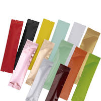 Sachet en aluminium mat coloré à soufflet latéral, barrière anti-humidité thermoscellable, pour poudre, thé, café et épices