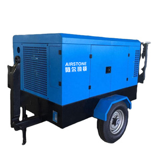 אבן אוויר 37kw 55kw 60kw דיזל מונע נייד כל אחד מחולל מדחס אוויר 185 מנוע בורג cfm - Product Image 1