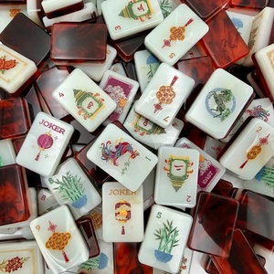 2026 Nuevo Juego de Mahjong de Lujo Estilo Americano con Fuego Rojo y Riqueza Grabados en Acrílico, Juego de Mesa Americano de Venta Caliente, Regalo - Product Image 4