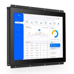 Moniteur de panneau industriel intégré mural de 43 pouces Écran tactile capacitif à 10 points Affichage de requête Android Stock en aluminium - Product Image 3