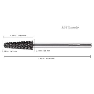 LBT USA Professional 3/32" Shank Size - Cone Shape Carbide Bit - <b>Nail</b> Drill Bit for Manicure Pedicure Tools Dremel Machine - Product Image 3