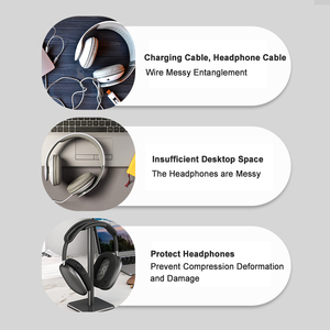 Soporte para auriculares montado en la cabeza Soporte para auriculares elegante para <span class=keywords><strong>Airpods</strong></span> Max <span class=keywords><strong>Beats</strong></span> Bose Sennheiser Soporte de exhibición - Product Image 6