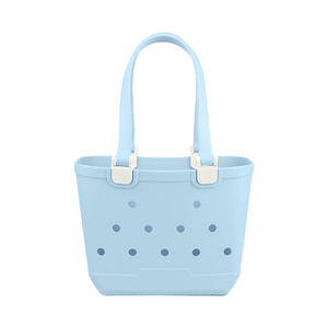 Sac fourre-tout pour enfants en EVA imperméable et lavable, couleur unie, fermeture ouverte, pour la plage et le shopping, durable - Product Image 1