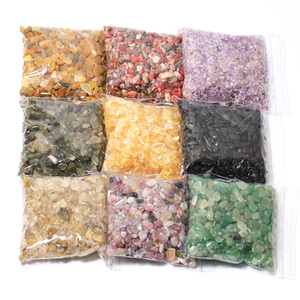 Pietre Burattate di Citrino Lucido da 3-9mm da 500g, Scaglie di Turchese e Ghiaia per Decorazioni Feng Shui - Prezzo di Fabbrica All'Ingrosso - Product Image 1