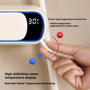 Combinaison <span class=keywords><strong>de</strong></span> douche en laiton blanc <span class=keywords><strong>lait</strong></span> avec affichage numérique robinet <span class=keywords><strong>de</strong></span> contrôle <span class=keywords><strong>de</strong></span> la température poli salle <span class=keywords><strong>de</strong></span> bain Booster carré buse <span class=keywords><strong>Suite</strong></span> - Product Image 3