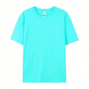 Design Wholesale Customized Men's T-Shirt 100% Cotton Short Sleeve Breathable Logo Printed Outdoor Leisure-Breathable Blank - Product Image 4