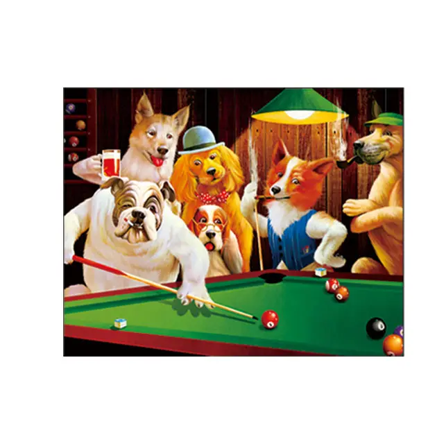 Funny Game Dogs 3D Lenticular Pictures Animal Image Stock 3D Poster 30x40cm