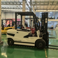 Chariot élévateur compact Senpower 2T à batterie lithium-ion avec système 60V, 4 roues motrices, chargeur intégré, modèle S-20 pour petit entrepôt