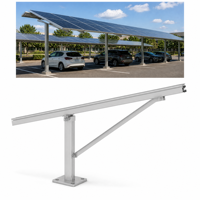 Système de montage au sol pour panneaux solaires photovoltaïques en alliage d'aluminium, norme EN, système de support de poteau pour panneaux solaires à profil en U