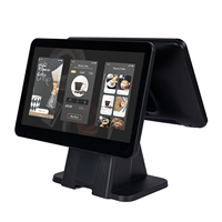15.6 pouces tout en un Windows Android Terminal caisse enregistreuse Pc Mobile Terminal système POS Machine pour Restaurant