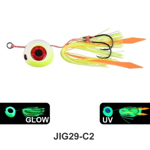 Leurre métallique de pêche en mer profonde 4 couleurs avec hameçons pour le bar noir et les poissons d'eau salée - Product Image 2