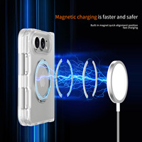 Étui magnétique rotatif blanc mat doux au toucher de luxe pour iPhone Duo, coque de téléphone portable antichoc effet peau, vente en gros