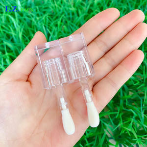 LZ包促销PETG方形8毫升唇彩棒管豪华水晶大涂抹器透明唇彩管大刷 - Product Image 4