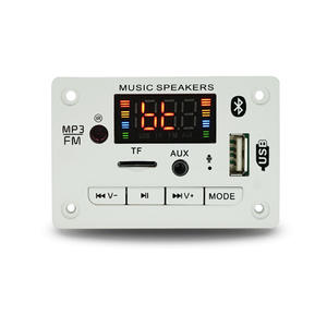 דיבורית MP3 נגן מפענח לוח 5V 12V 5.0 רכב <span class=keywords><strong>FM</strong></span> רדיו מודול תמיכת <span class=keywords><strong>FM</strong></span> TF <span class=keywords><strong>USB</strong></span> AUX מקליטי - Product Image 2
