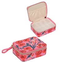 Trousse de Maquillage Grande Capacité en Toile Unie, Modèle Neat Beaming Deluxe, Résistante au Rétrécissement, pour Cosmétiques et Articles de Toilette