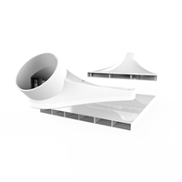 Appareil de passage de conduit HVAC en plastique, connecteur de conduit plat, sortie d'air, tube rectangulaire pour système de ventilation