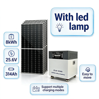 Générateur solaire à bas prix 8000 kWh, batterie de secours hors réseau, station d'alimentation mobile avec lumière LED pour maison, villa, île, Indonésie