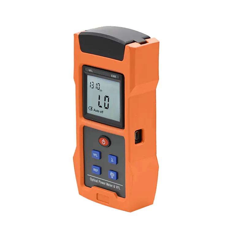 Handheld type optic fiber power meter for telecommunication with VFL function and Li Battery