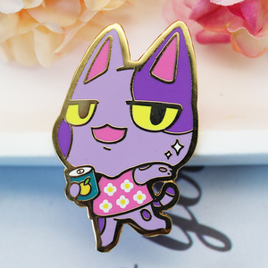 Épinglette animale <span class=keywords><strong>de</strong></span> dessin animé colorée, badge métallique personnalisé, épinglette en émail dur avec impression sérigraphique - Product Image 2