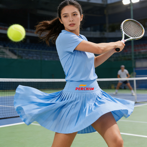 Jupe de tennis plissée légère et respirante, jupe de sport athlétique 2 en 1 avec poche, fitness en plein air - Product Image 3