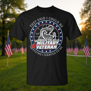 T-shirt « Fier d'être un ancien militaire » avec sceau patriotique - Product Image 3