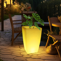 Lumineux Cylindrique Pot De Fleur Lumière En Plein Air Centre Commercial Hôtel Cour Villa Décoratif LED Boîte À Lumière Bar Ensembles De Meubles