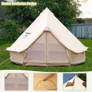 Tienda de campaña dom yurt personalizada, carpa de lujo impermeable con campana para 12 personas - Product Image 3