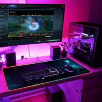 Personnalisé Faible Quantité Minimale De Commande Blanc Sublimation Imprimé Rgb Gamer Étendue Grande Tapis de Souris