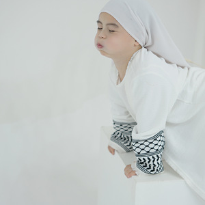 Sharut Turquie Modeste Dubaï Abaya Petite Fille <span class=keywords><strong>Kimono</strong></span> Femmes Musulmanes Robe Broderie Manches Crêpe Palestine Kefiyyeh Enfants Abaya - Product Image 5