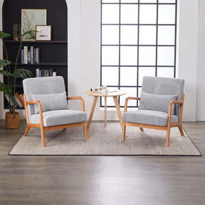 Ensemble de canapé double et fauteuil individuel en lin sur mesure, design élégant pour maison moderne, hôtel, mobilier de chambre de haute qualité - Product Image 2
