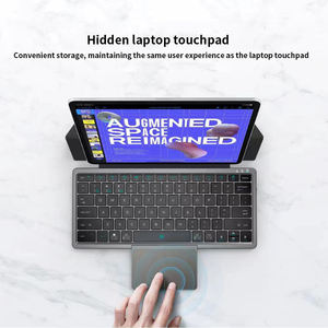 Tablet Rechargeable English Design Multi-Device Foldable Wireless <b>Keyboard</b> with Touchpad - Product Image 5